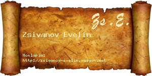 Zsivanov Evelin névjegykártya
