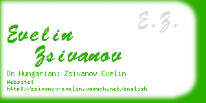 evelin zsivanov business card